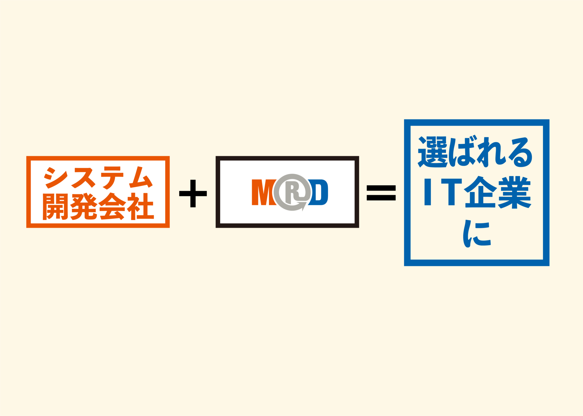システム会社＋MRD＝選ばれるIT企業に